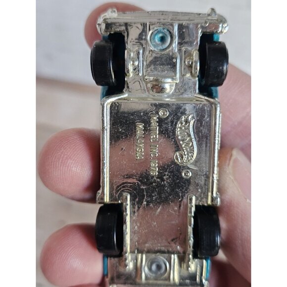 Hot Wheels 57 Chevy Teal Flames 1976 Malaysia Vintage Diecast Muscle Car - Picture 5 of 6